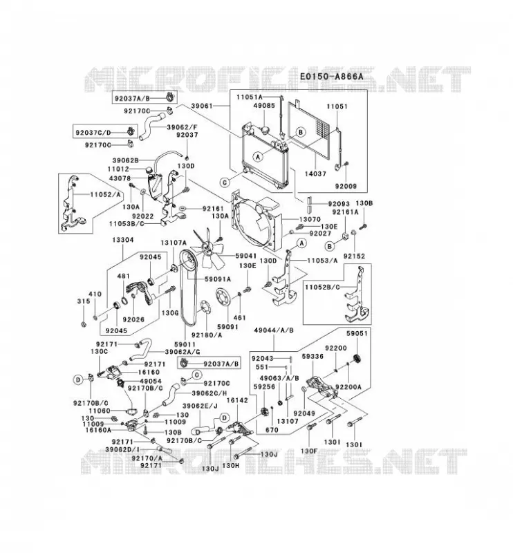 REFROIDISSEMENT Kawasaki Petits Moteurs FD FD750D FD MOTORS  FD750D-AS05