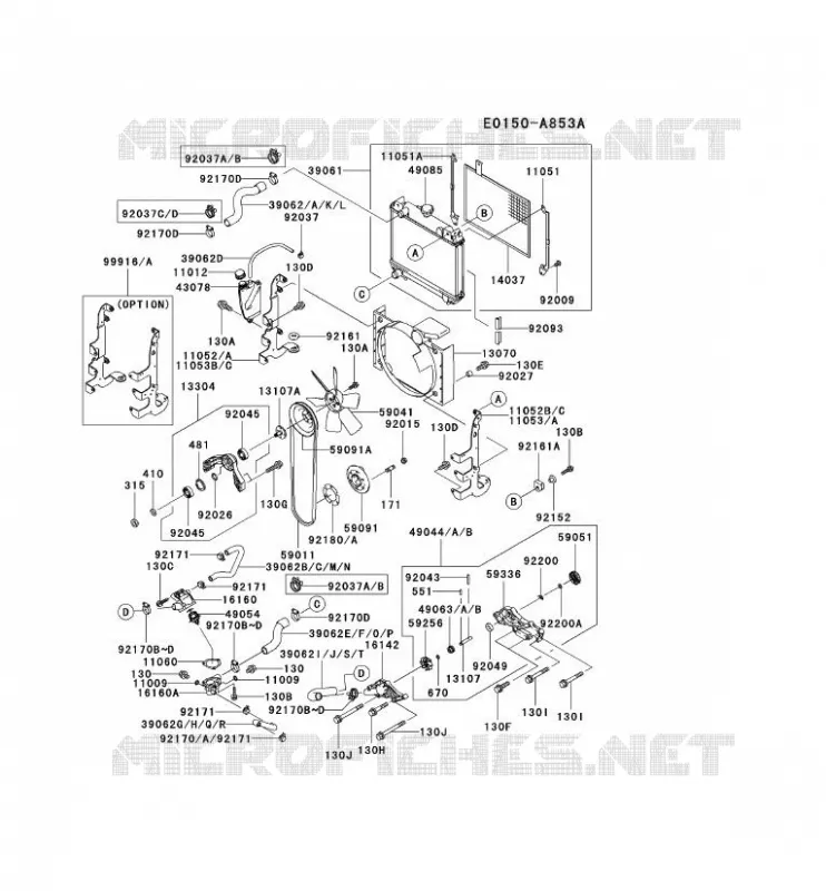 REFROIDISSEMENT Kawasaki Petits Moteurs FD FD750D FD MOTORS  FD750D-AS09