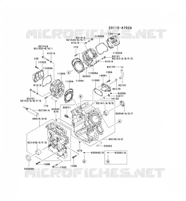 CULASSE/CARTER MOTEUR Kawasaki Petits Moteurs FD FD750D FD MOTORS  FD750D-CS00