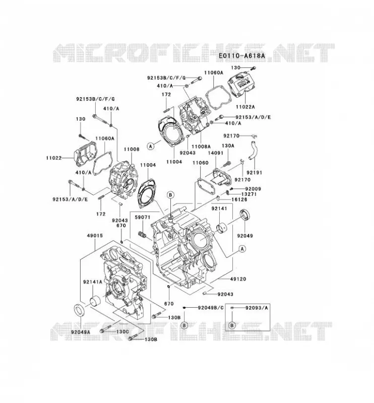 CULASSE/CARTER MOTEUR Kawasaki Petits Moteurs FD FD750D FD MOTORS  FD750D-CS09