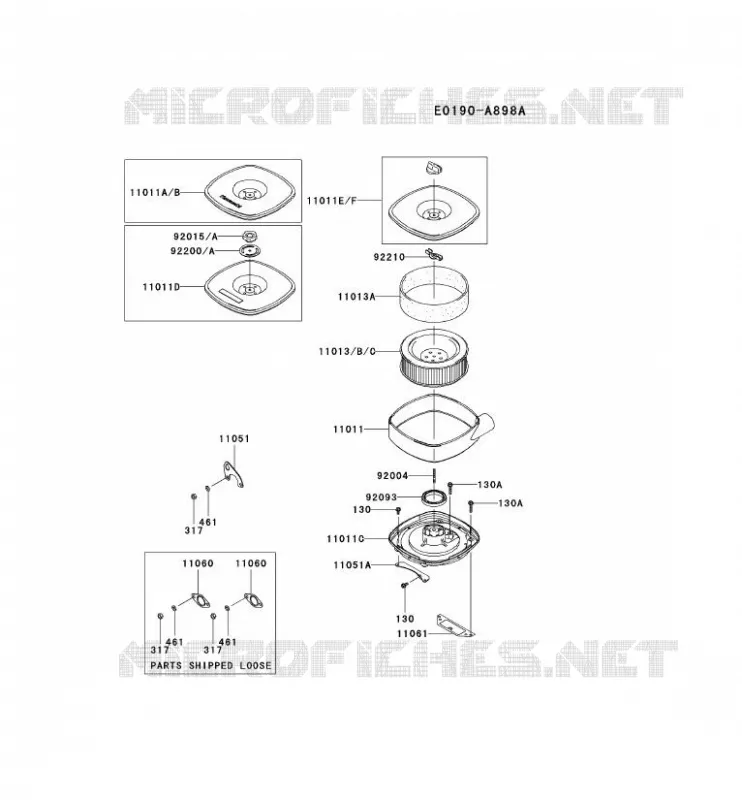 FILTRE &Agrave; AIR/POT D'&Egrave;CHAPPEMENT Kawasaki Petits Moteurs FD FD750D FD MOTORS  FD750D-CS09