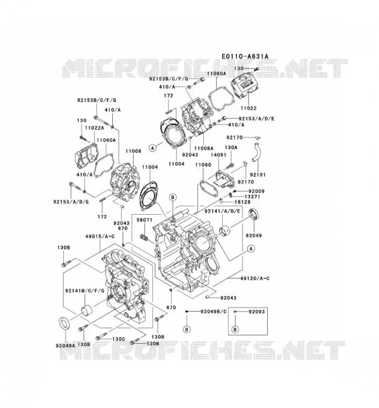 CULASSE/CARTER MOTEUR Kawasaki Petits Moteurs FD FD750D FD MOTORS  FD750D-CS12