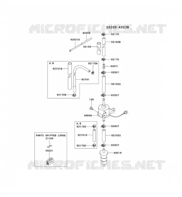 RESERVOIR CARBURANT/ROBINET Kawasaki Petits Moteurs FD FD750D FD MOTORS  FD750D-DS00