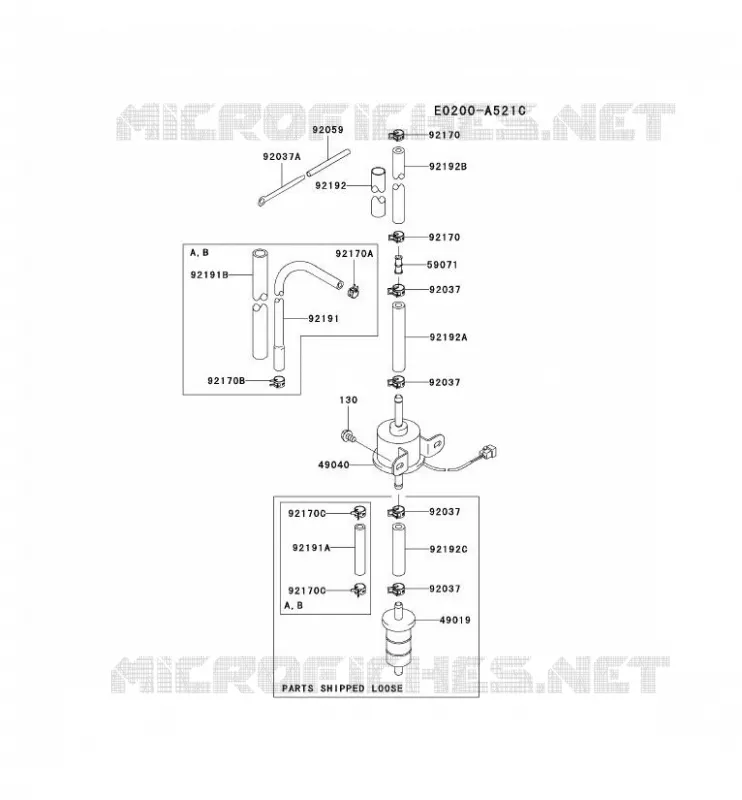RESERVOIR CARBURANT/ROBINET Kawasaki Petits Moteurs FD FD750D FD MOTORS  FD750D-DS08