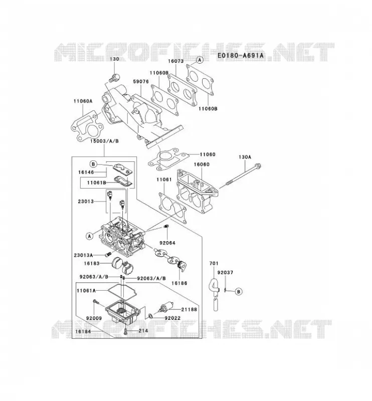 CARBURATEUR Kawasaki Petits Moteurs FD FD750D FD MOTORS  FD750D-ES03