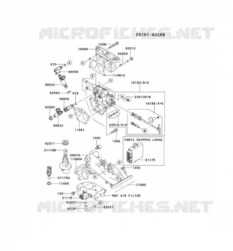PIECE CARBURATEUR Kawasaki Petits Moteurs FD FD750D FD MOTORS  FD750D-GS12