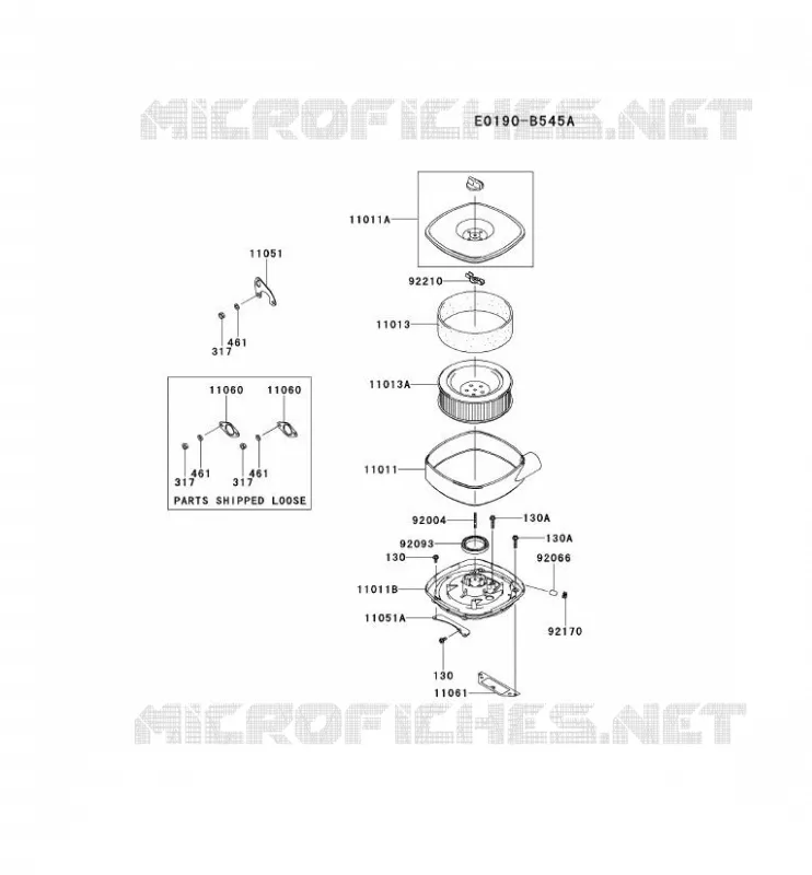 FILTRE &Agrave; AIR/POT D'&Egrave;CHAPPEMENT Kawasaki Petits Moteurs FD FD750D FD MOTORS  FD750D-MS02