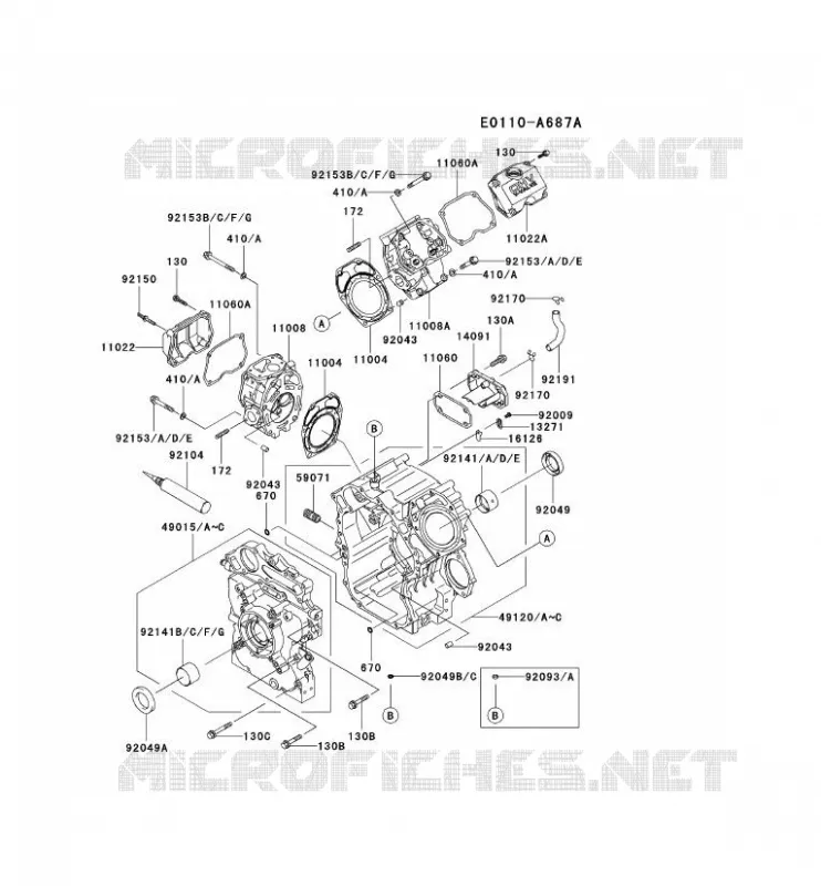 CULASSE/CARTER MOTEUR Kawasaki Petits Moteurs FD FD791D FD MOTORS  FD791D-AS04