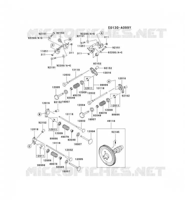 SOUPAPE/ARBRE A CAME Kawasaki Petits Moteurs FD FD791D FD MOTORS  FD791D-AS05