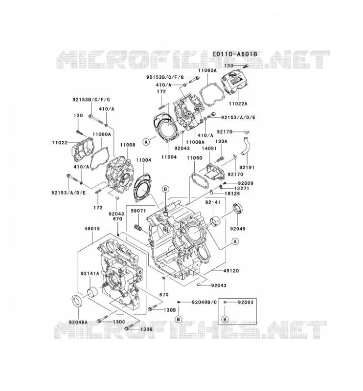 CULASSE/CARTER MOTEUR Kawasaki Petits Moteurs FD FD791D FD MOTORS  FD791D-AS06