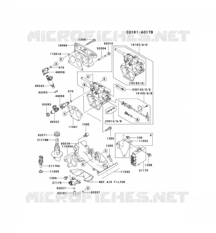 PIECE CARBURATEUR Kawasaki Petits Moteurs FD FD791D FD MOTORS  FD791D-CS05