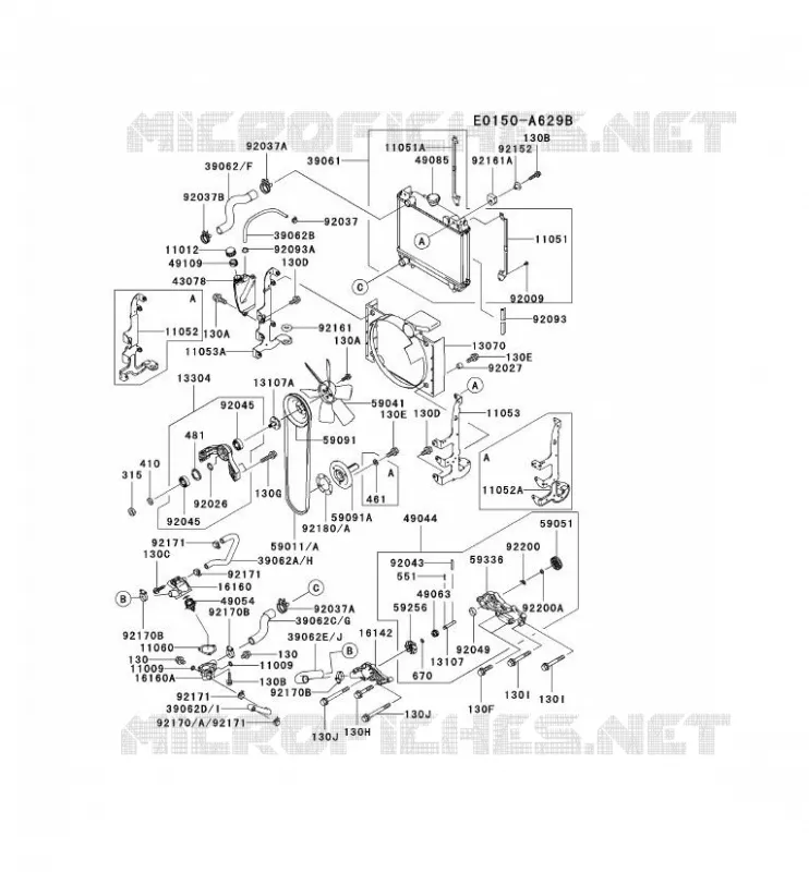 REFROIDISSEMENT Kawasaki Petits Moteurs FD FD791D FD MOTORS  FD791D-CS05