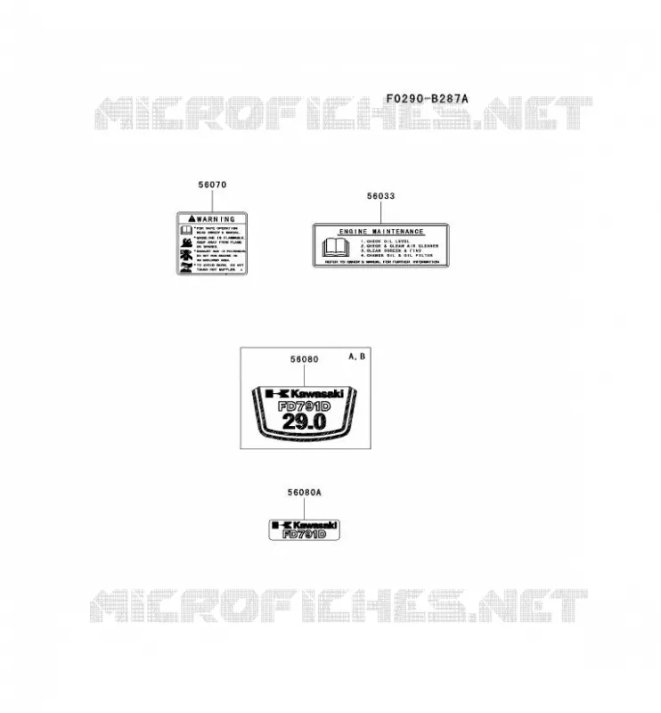LABEL Kawasaki Petits Moteurs FD FD791D FD MOTORS  FD791D-DS04