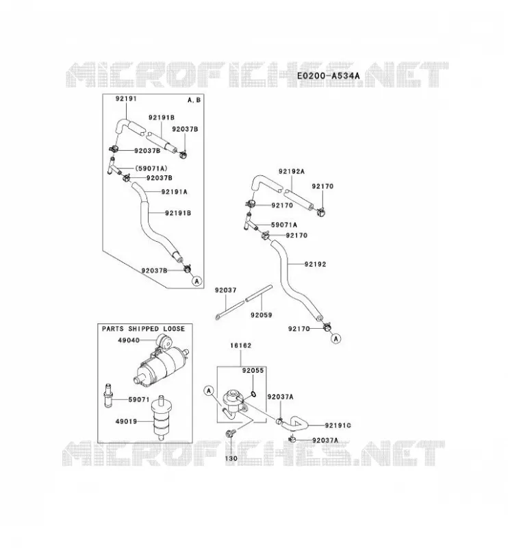 RESERVOIR CARBURANT/ROBINET Kawasaki Petits Moteurs FD FD791D FD MOTORS  FD791D-DS04