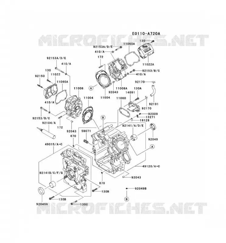 CULASSE/CARTER MOTEUR Kawasaki Petits Moteurs FD FD791D FD MOTORS  FD791D-ES01