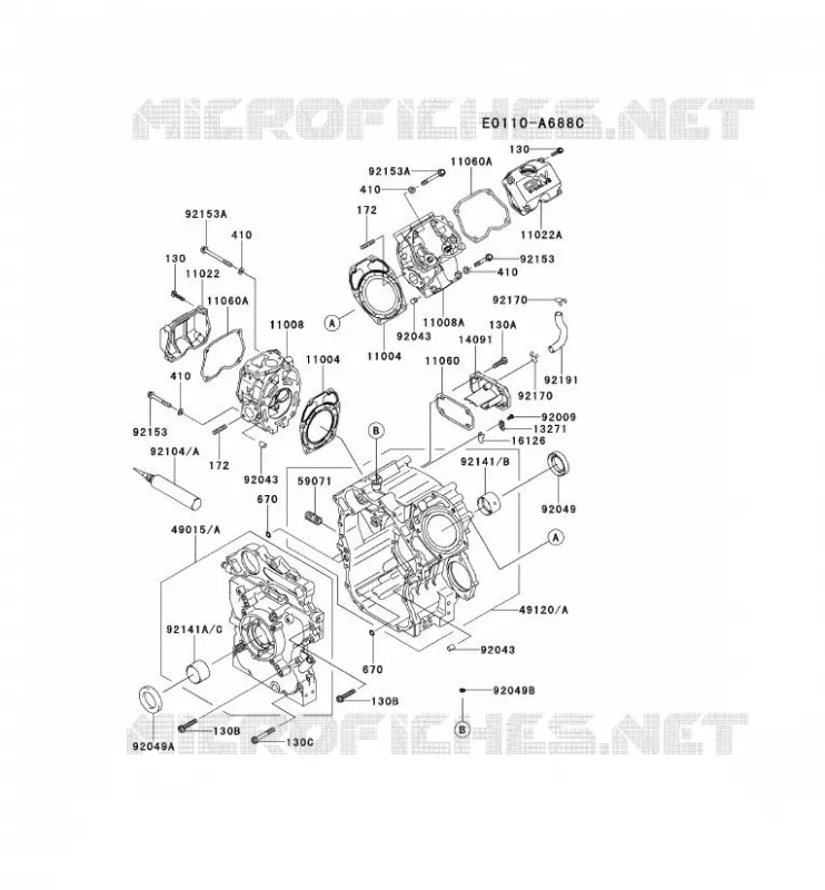 CULASSE/CARTER MOTEUR Kawasaki Petits Moteurs FD FD791D FD MOTORS  FD791D-FS00