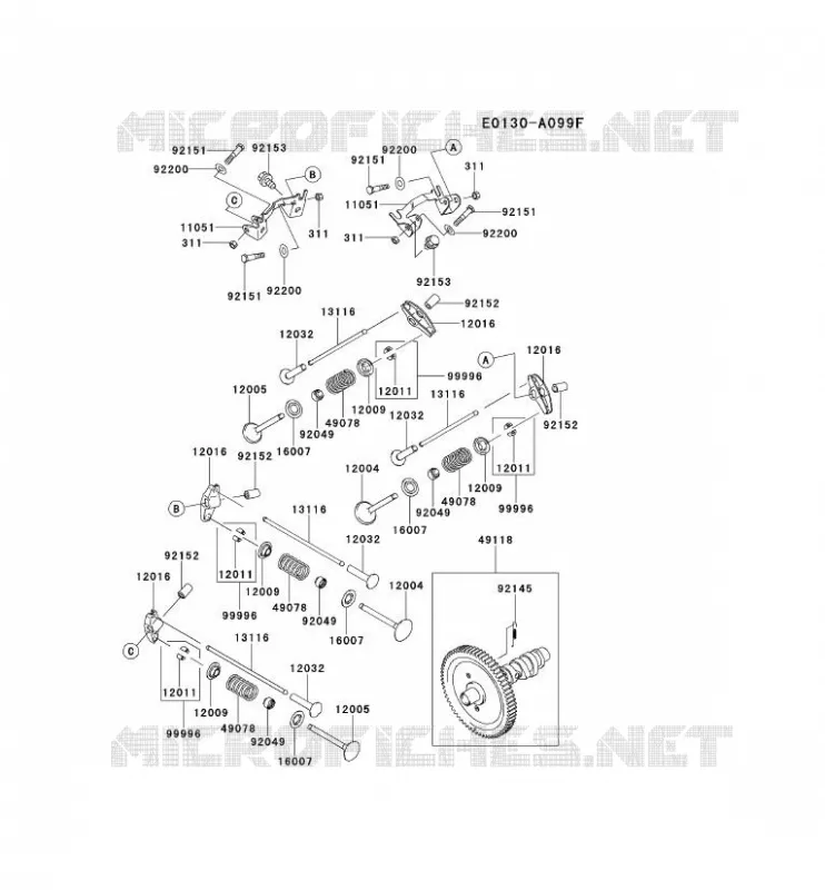 SOUPAPE/ARBRE A CAME Kawasaki Petits Moteurs FD FD791D FD MOTORS  FD791D-HS00