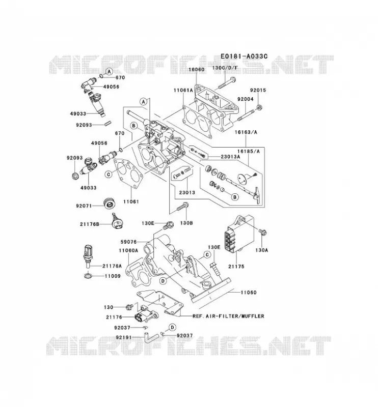 PIECE CARBURATEUR Kawasaki Petits Moteurs FD FD791D FD MOTORS  FD791D-MS01