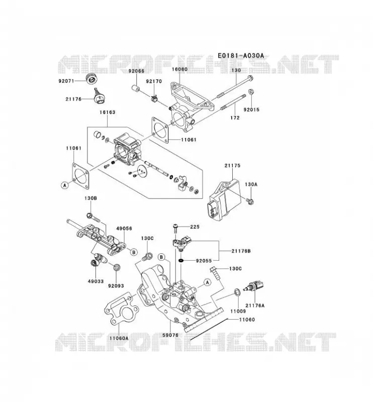 PIECE CARBURATEUR Kawasaki Petits Moteurs FD FD851D FD MOTORS  FD851D-AS00