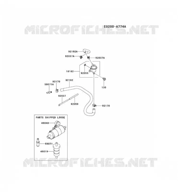 RESERVOIR CARBURANT/ROBINET Kawasaki Petits Moteurs FD FD851D FD MOTORS  FD851D-AS00