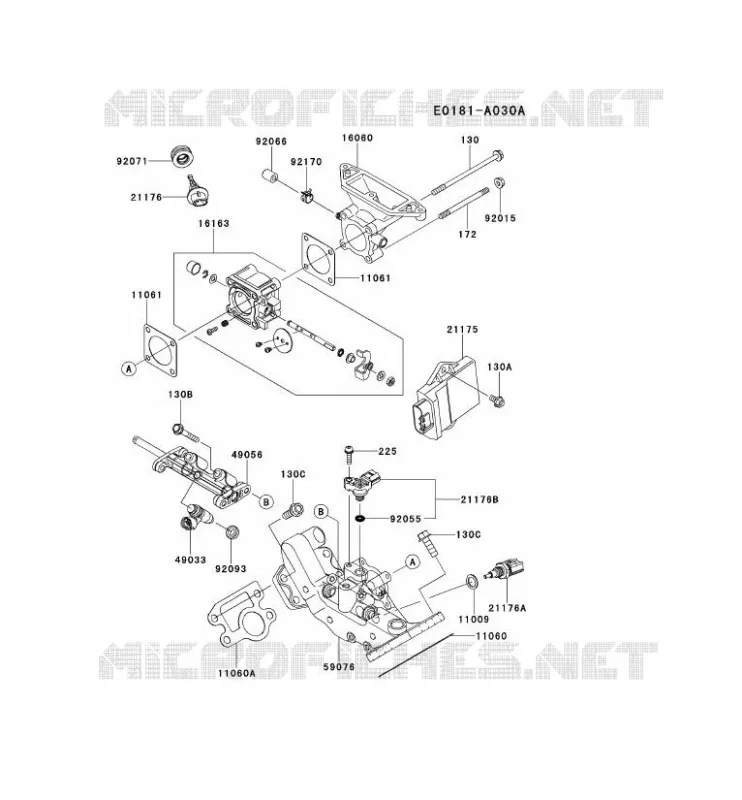 PIECE CARBURATEUR Kawasaki Petits Moteurs FD FD851D FD MOTORS  FD851D-BS00