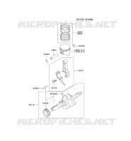 PISTON/VILEBREQUIN pour Kawasaki FE MOTORS