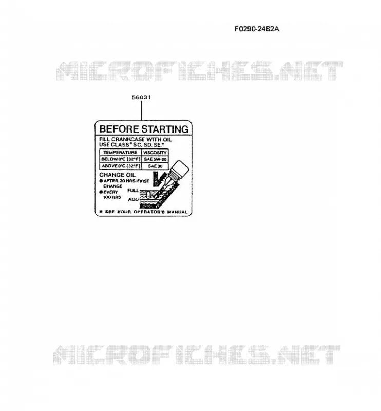 LABEL Kawasaki Petits Moteurs FE FE290D FE MOTORS  FE290D-AS00
