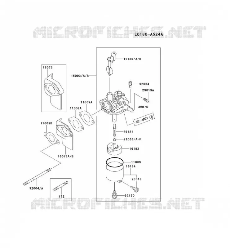 CARBURATEUR Kawasaki Petits Moteurs FE FE290D FE MOTORS  FE290D-BS17