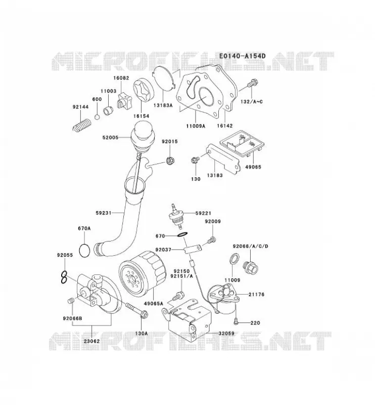 KIT DE GRAISSAGE Kawasaki Petits Moteurs FE FE290D FE MOTORS  FE290D-BS17