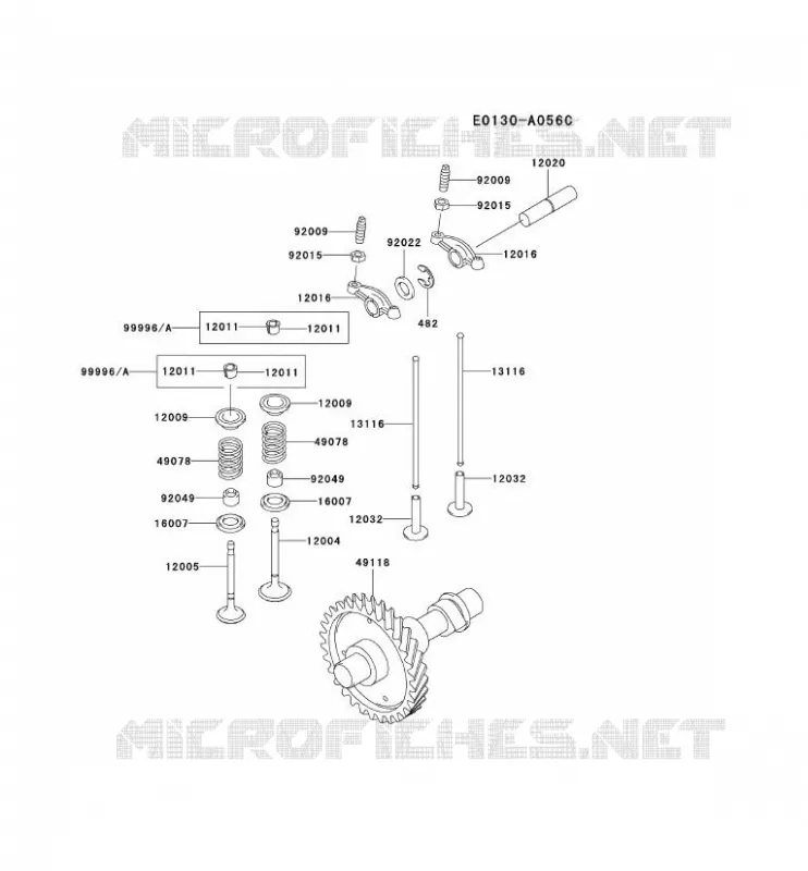 SOUPAPE/ARBRE A CAME Kawasaki Petits Moteurs FE FE290D FE MOTORS  FE290D-BS17