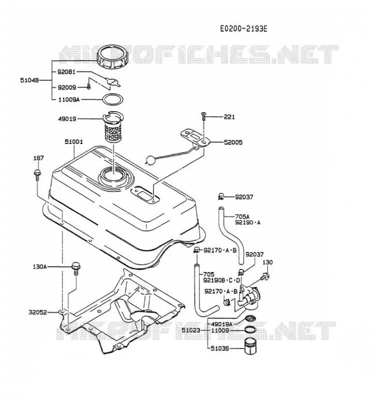 RESERVOIR CARBURANT/ROBINET Kawasaki Petits Moteurs FE FE290D FE MOTORS  FE290D-CS02