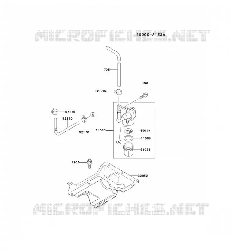 RESERVOIR CARBURANT/ROBINET Kawasaki Petits Moteurs FE FE350D FE MOTORS  FE350D-AS07
