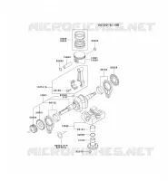 PISTON/VILEBREQUIN pour Kawasaki FE MOTORS