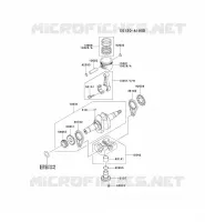PISTON/VILEBREQUIN pour Kawasaki FE MOTORS