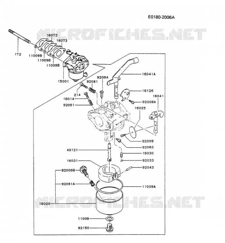 CARBURATEUR Kawasaki Petits Moteurs FG FG150D FG MOTORS  FG150D-AS58