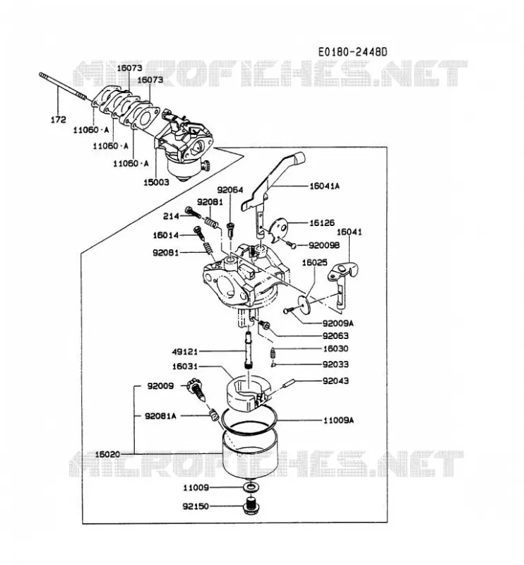 CARBURATEUR Kawasaki Petits Moteurs FG FG150D FG MOTORS  FG150D-AT52