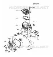 CULASSE/CARTER MOTEUR pour Kawasaki FG MOTORS
