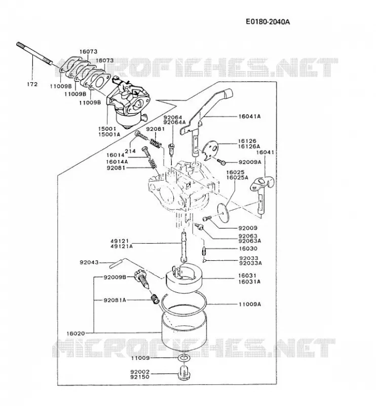 CARBURATEUR Kawasaki Petits Moteurs FG FG150D FG MOTORS  FG150D-AV00