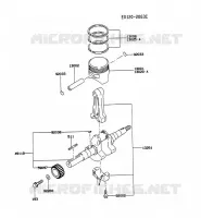 PISTON/VILEBREQUIN pour Kawasaki FG MOTORS