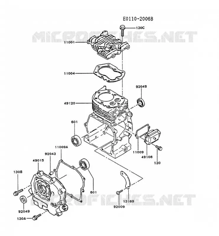 CULASSE/CARTER MOTEUR Kawasaki Petits Moteurs FG FG150D FG MOTORS  FG150D-CS53