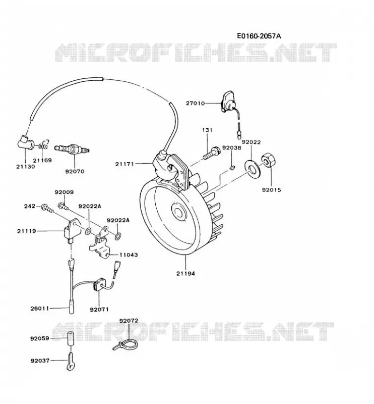 &Eacute;QUIPEMENT ELECTRIQUE Kawasaki Petits Moteurs FG FG150D FG MOTORS  FG150D-CS53
