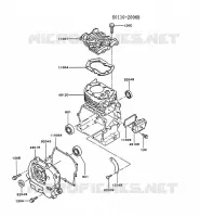 CULASSE/CARTER MOTEUR pour Kawasaki FG MOTORS