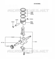 PISTON/VILEBREQUIN pour Kawasaki FG MOTORS