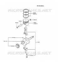 PISTON/VILEBREQUIN pour Kawasaki FG MOTORS