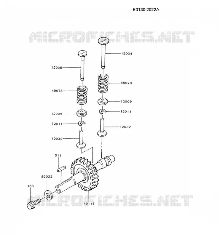 SOUPAPE/ARBRE A CAME Kawasaki Petits Moteurs FG FG150G FG MOTORS  FG150G-AV00