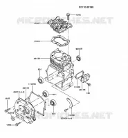 CULASSE/CARTER MOTEUR pour Kawasaki FG MOTORS