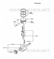 PISTON/VILEBREQUIN pour Kawasaki FG MOTORS