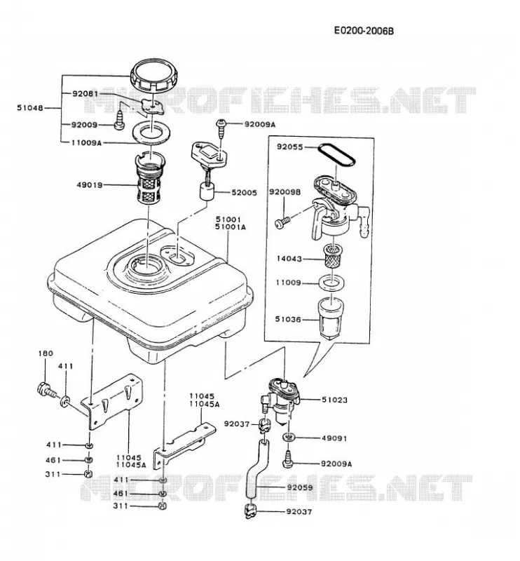 RESERVOIR CARBURANT/ROBINET Kawasaki Petits Moteurs FG FG150G FG MOTORS  FG150G-CV00