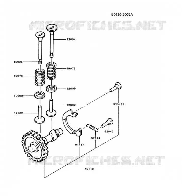 SOUPAPE/ARBRE A CAME Kawasaki Petits Moteurs FG FG200D FG MOTORS  FG200D-AS60