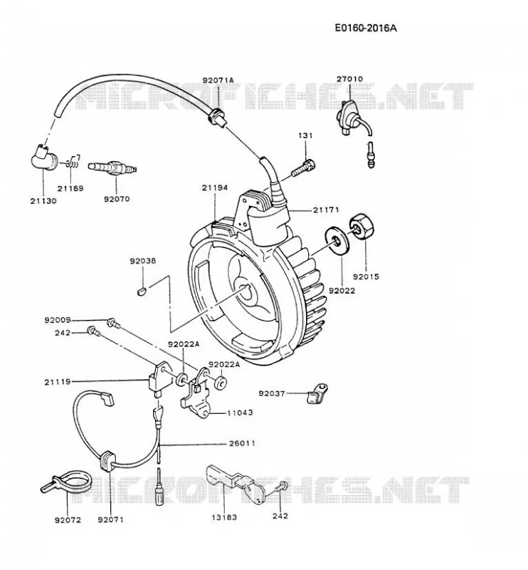 &Eacute;QUIPEMENT ELECTRIQUE Kawasaki Petits Moteurs FG FG200D FG MOTORS  FG200D-AS62